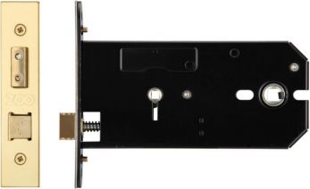 Zoo ZUKHB152PVD - horizontal bathroom lock 152mm brass