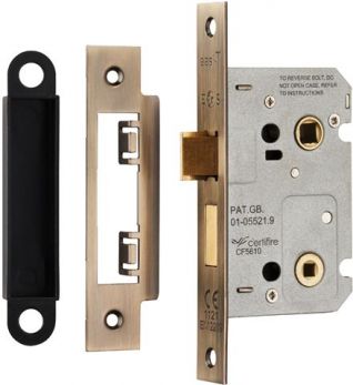 Eurospec Easi-T BAE5025AB Bathroom Mortice Lock 65mm (44.5mm backset) Antique Brass
