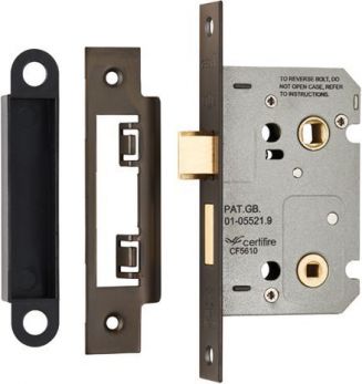 Eurospec Easi-T BAE5025MBRZ Bathroom Mortice Lock 65mm (44.5mm backset) Matt Bronze