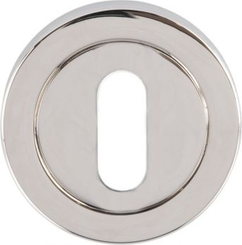 50mm Round Standard Keyhole Escutcheon in Polished Nickel - Carlisle Brass | EUL002PN