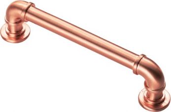 Fingertip FTD402BSCO Pipe Cabinet Pull Handle 128mm c/c Satin Copper