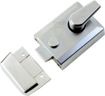 York NL3060-PC chrome 60mm rim cylinder nightlatch