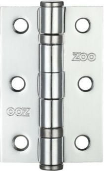 Ball Bearing Door Hinge in Polished Chrome, (76mm x 50mm / 3" x 2") | ZHS32CP