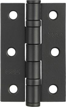 Ball Bearing Door Hinge in Black Powder Coated, (76mm x 50mm / 3" x 2") | ZHS32PCB
