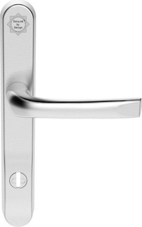 ProSecure Range Satin Chrome Lever Door Handle on backplate (High Security) - by Mila | 050202