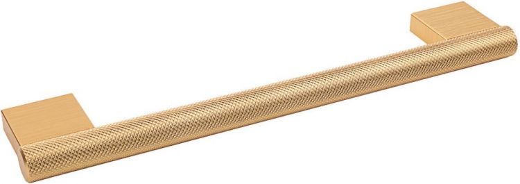 Hafele Graf Big Knurled Cabinet Bar Handle Brushed Brass 192mm c/c (106.66.111)