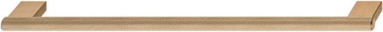 Hafele 132.19.121 Brushed Brass GRAF-2 Knurled Cabinet Bar Handle C/C 256mm