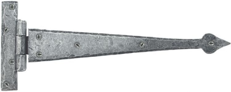 Arrow Head T Hinge 305 x 121mm Pewter Wrought Iron/Steel