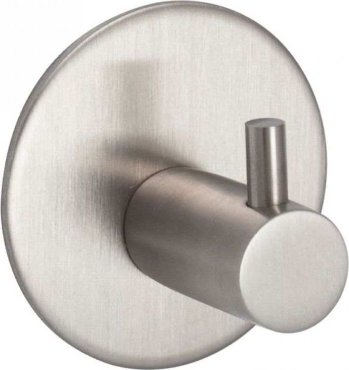 Eclipse 34737 Self-Adhesive Single Coat Hook Satin Stainless Steel
