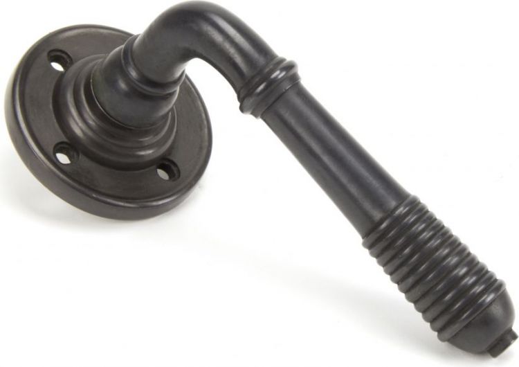 Anvil 83957 Aged Bronze Reeded Lever on Rose Set