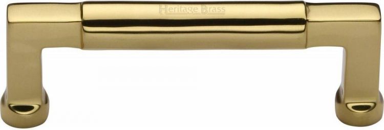 Heritage Brass Cabinet Pull Bauhaus Design 101mm Polished Brass