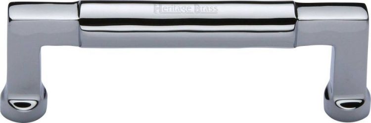 Heritage Brass Cabinet Pull Bauhaus Design 101mm Polished Chrome