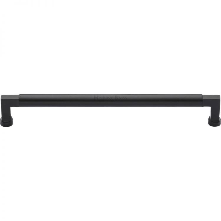 Heritage Brass Cabinet Pull Bauhaus Design 254mm CTC Matt Black Finish