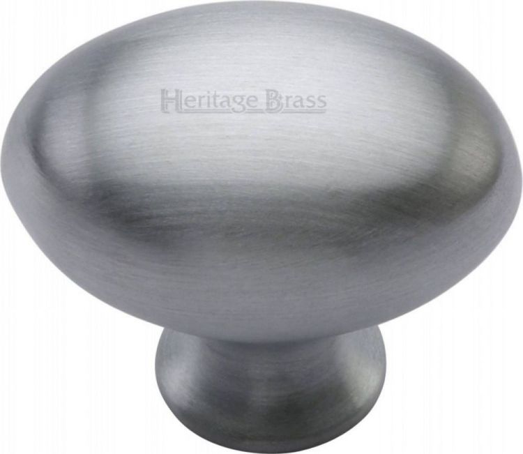 Heritage Brass C114 32-SC - satin chrome 32mm oval knob