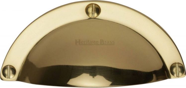 Heritage Brass C1700PB hooded cup pull 97mm polished brass