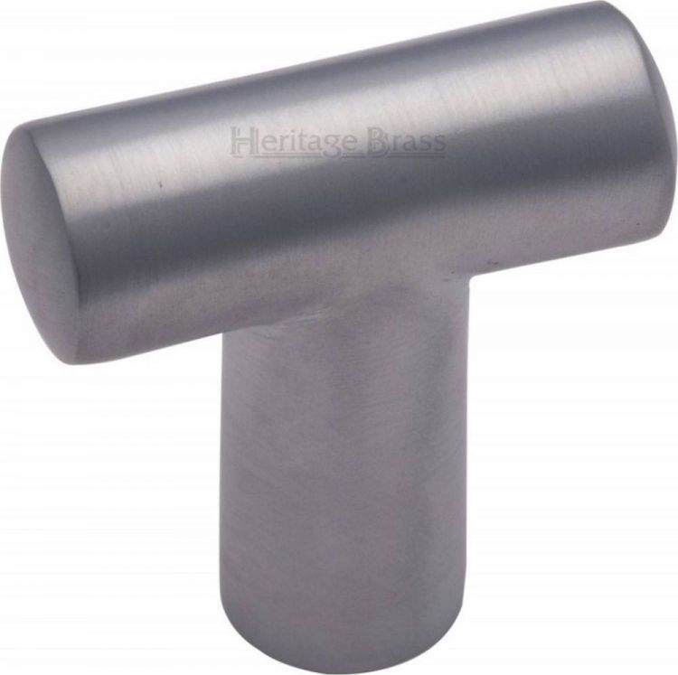 T Shape C2234-SC - satin chrome 35mm cupboard knob