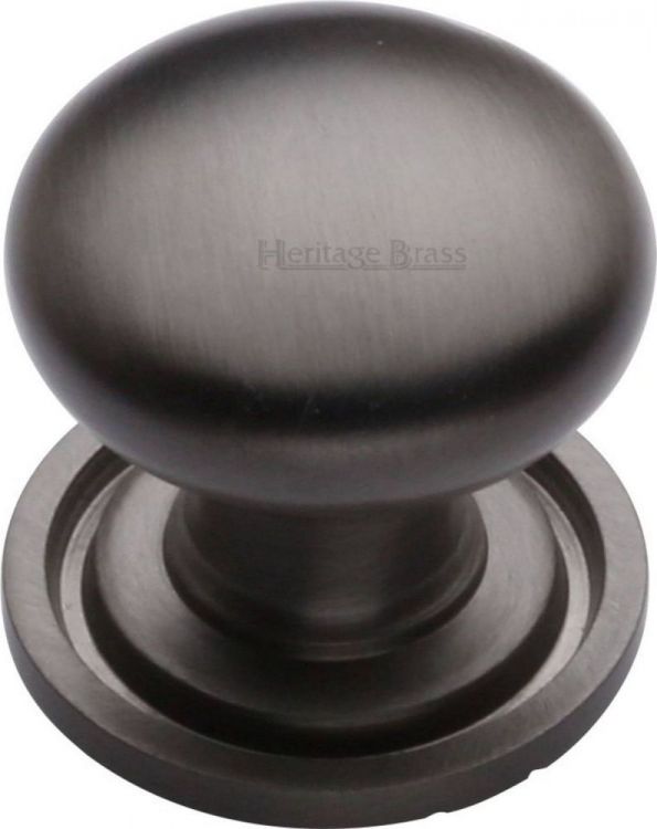 Victorian Matt Bronze Mushroom 25mm Cabinet Knob - by Heritage Brass | C2240 25-MB