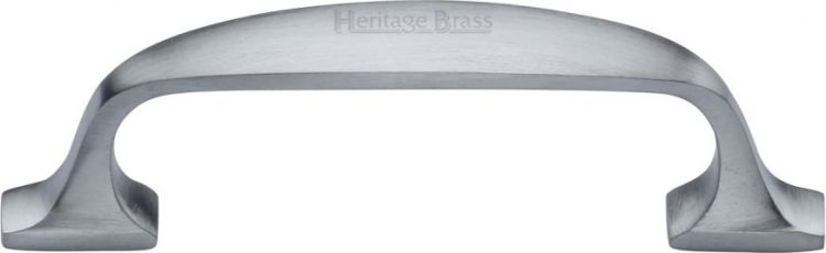 Heritage Brass Cabinet Pull Durham Design 128mm CTC Satin Chrome Finish