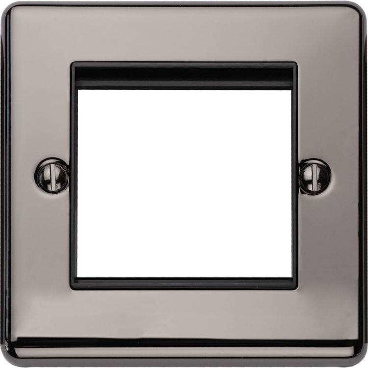 Eurolite 2 Gang Module Frame Black Nickel Enhance Range Black Trim - EN2MODBNB