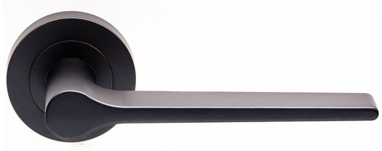 Carlisle Brass EUL020MB Velino Straight Lever Handle On Rose Matt Black