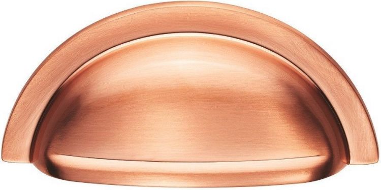 Kitchen Handle Oxford Satin Copper Cup Pull Handle 76mm Screw Centres