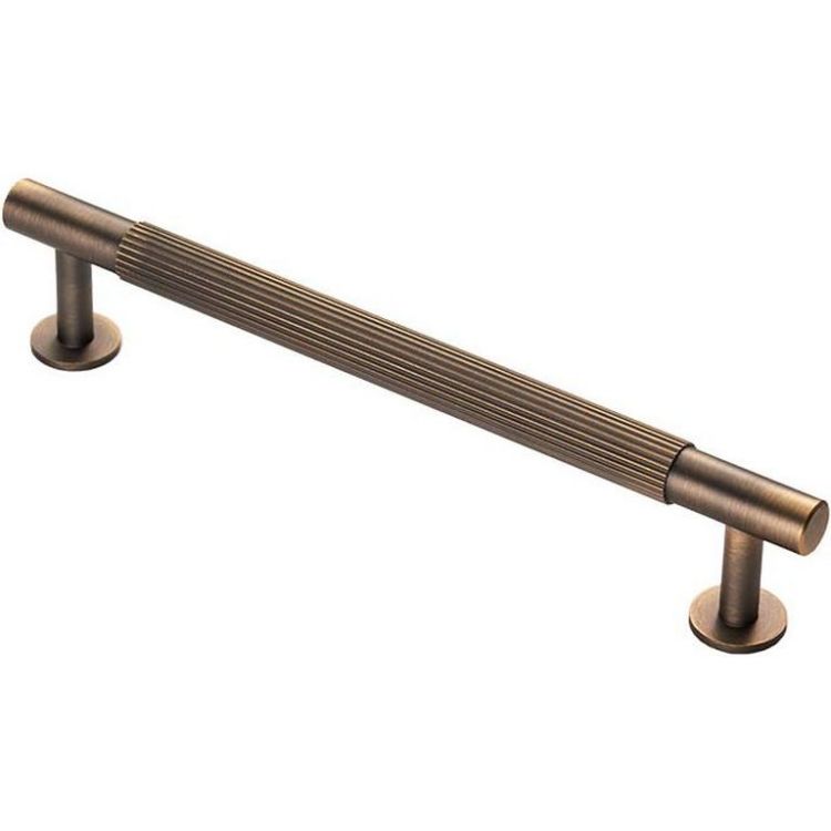 160mm CTC Cabinet T-Bar Pull in Antique Brass - Lines Range by Fingertip Design | FTD710CAB