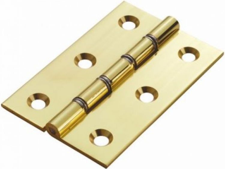 Butt Door Hinge in Polished Brass, (102mm x 67mm / 4