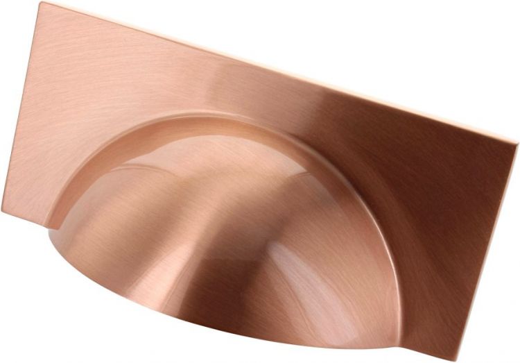 Monmouth Brushed Copper Cabinet Cup Pull Handle Square 64mm c/c
