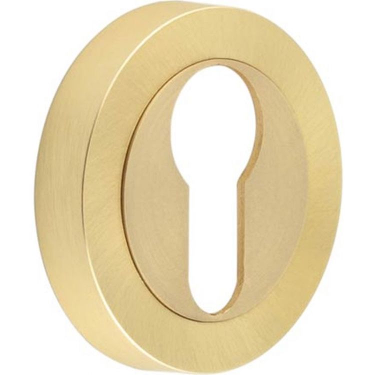 Frelan Standard Round Euro Profile Escutcheon Satin Brass Effect - by Frelan Hardware - JV503ESB