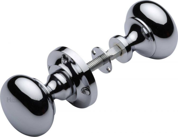 Victoria RIM V980-PC - polished chrome rim lock door knobs