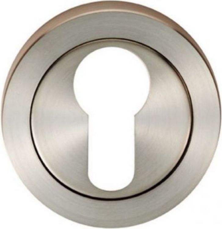 52mm Round Euro Keyhole Escutcheon in Satin Stainless Steel - Steelworx | SWL102SSS
