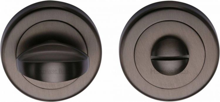 53mm Round Thumb Turn in Matt Bronze - Heritage Brass | V0678-MB