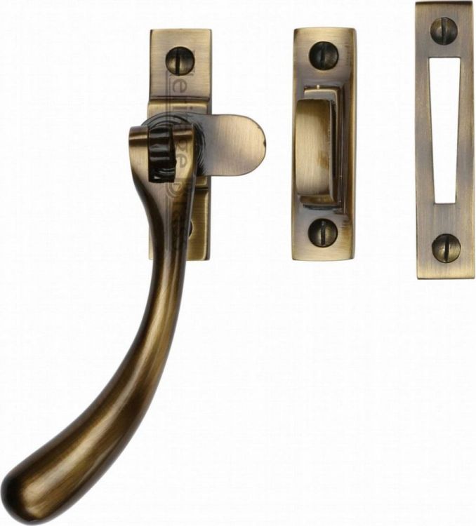 Heritage V1008 MP/HP-AT Antique brass ball end casement fastener