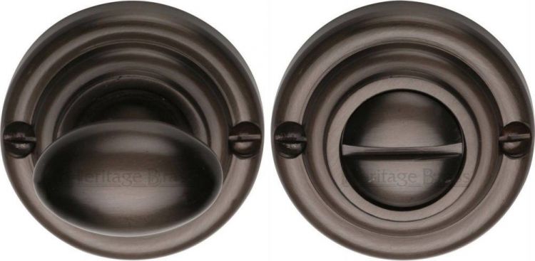 45mm Round Thumb Turn in Matt Bronze - Heritage Brass | V1015-MB