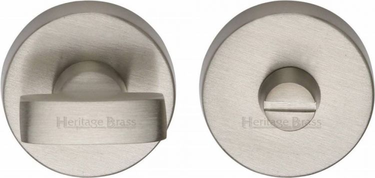35mm Round Thumb Turn in Satin Nickel - Heritage Brass | V1018-SN