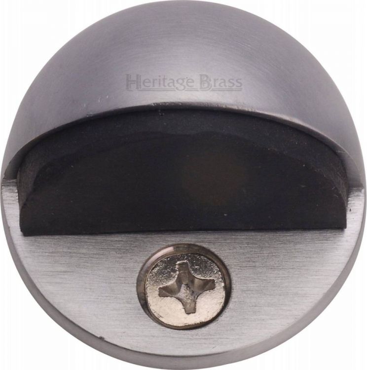 Heritage Brass V1080-SC door stop floor mounted satin chrome