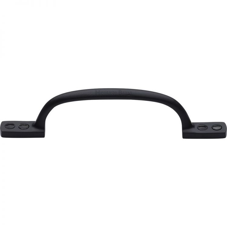 Heritage Brass Pull Handle Russell Design 152mm Matt Black finish