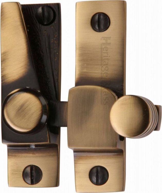 Heritage Brass V1105-AT sash fastener hook plate antique brass