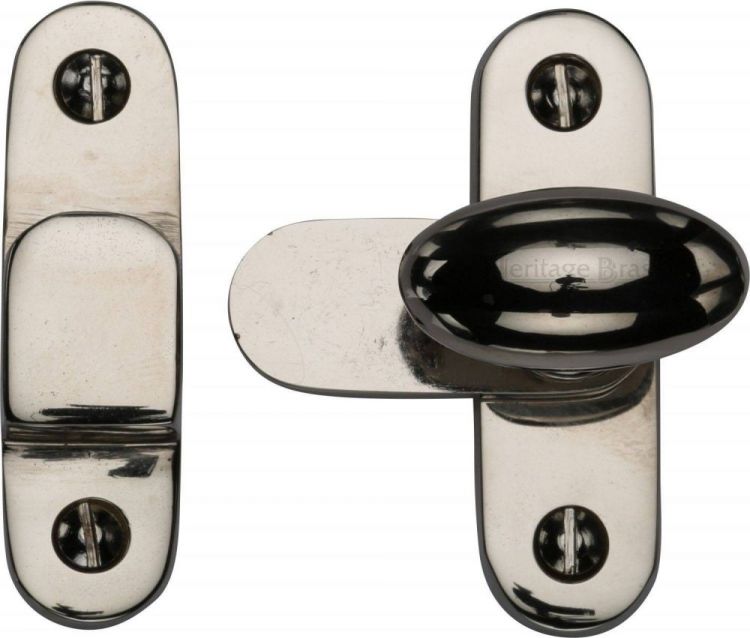 Kitchen Heritage Brass Cabinet Hook & Plate Polished Nickel Finish - V1970-PNF
