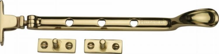 Heritage V990-8PB Polished brass casement stay victorian 8