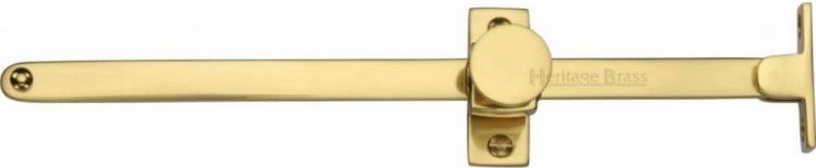 Heritage Brass Casement Stay Sliding Design 254mm Polished Brass Finish