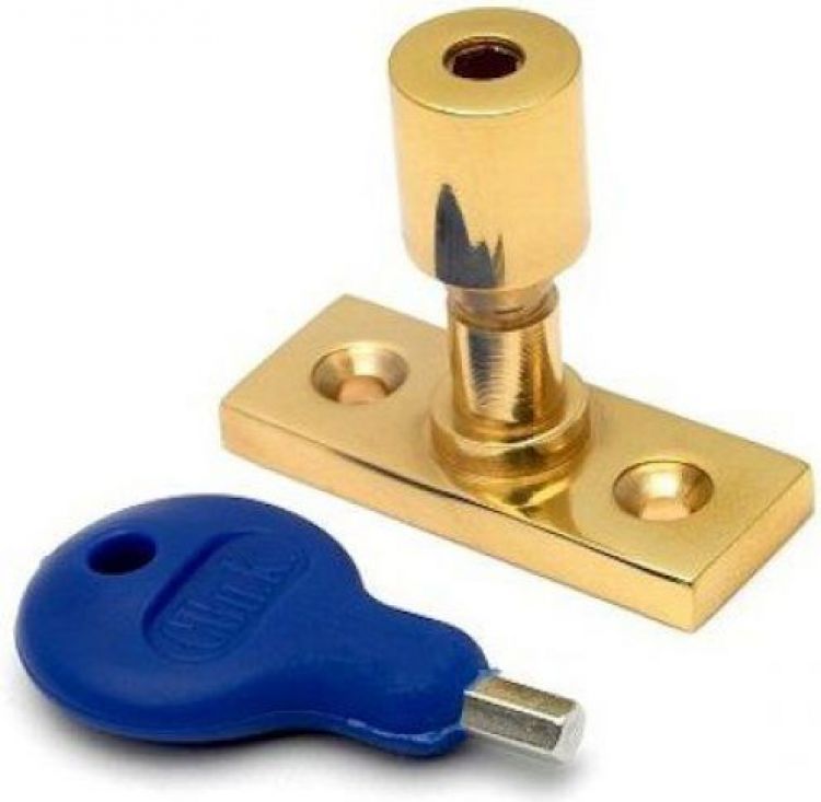 Carlisle Brass WF17 polished brass locking casement stay pin