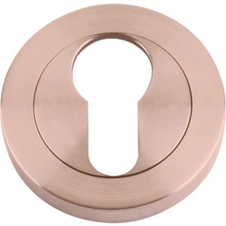 50mm Round Euro Lock Escutcheon in Rose Gold - Zoo Hardware | ZPZ001-TRG
