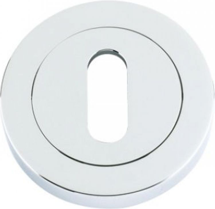 50mm Round Standard Keyhole Escutcheon in Polished Chrome - Zoo Hardware | ZPZ002CP