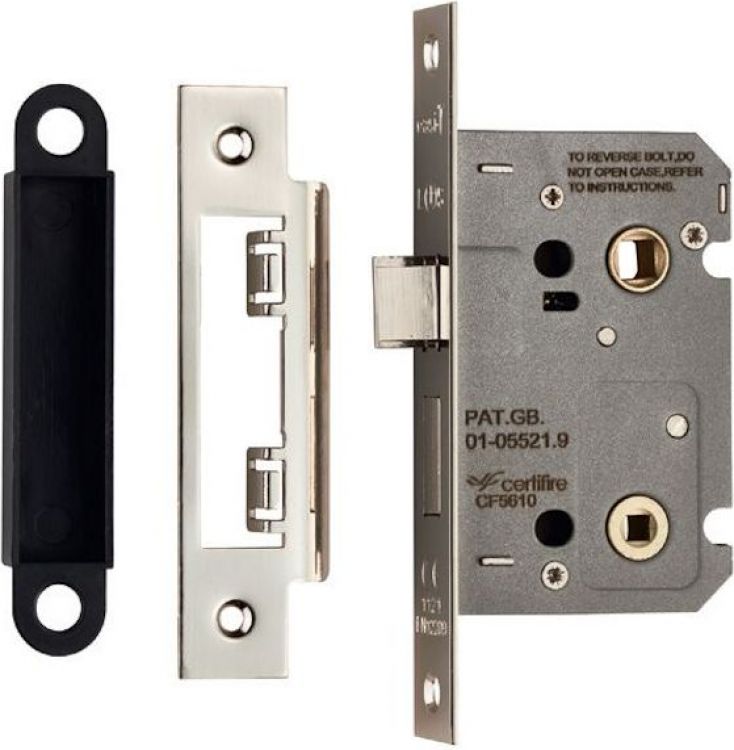 Eurospec BAE5025NP Nickel Economy Bathroom Lock 64mm