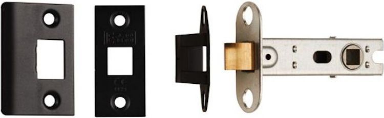 Eurospec BTL30MB Mortice Tubular Latch Bolt-Through 76mm Matt Black