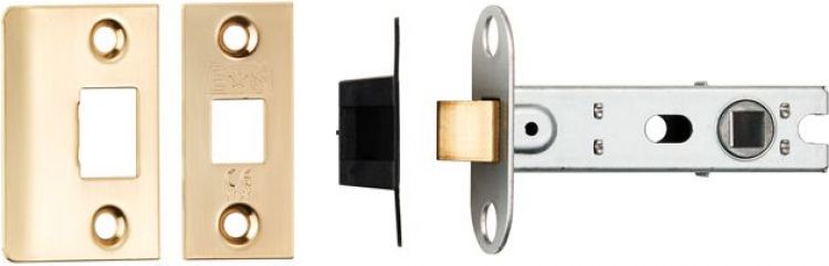 Eurospec BTL30SB Mortice Tubular Latch Bolt-Through 76mm Satin Brass