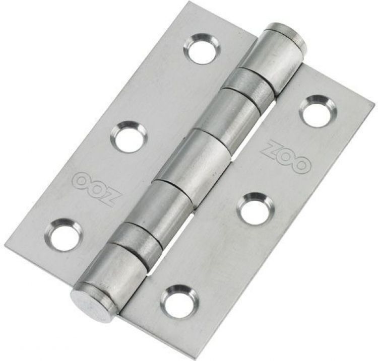 Ball Bearing Door Hinge in Satin Stainless Steel, (76mm x 50mm / 3