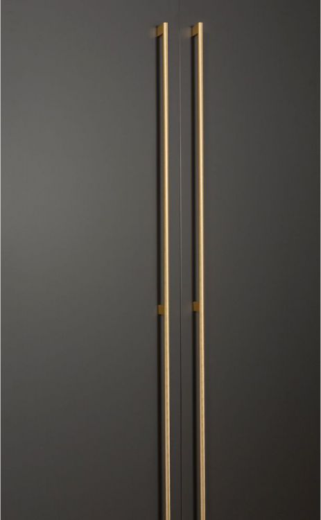 Hafele 132.19.122 Brass Effect GRAF-2 Knurled Cabinet Bar Handle C/C 1178mm