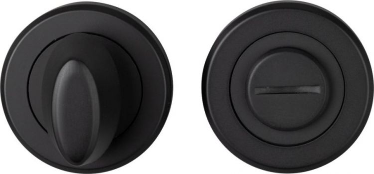 50mm Round Thumb Turn in Matt Black - Serozzetta | SZM004MB
